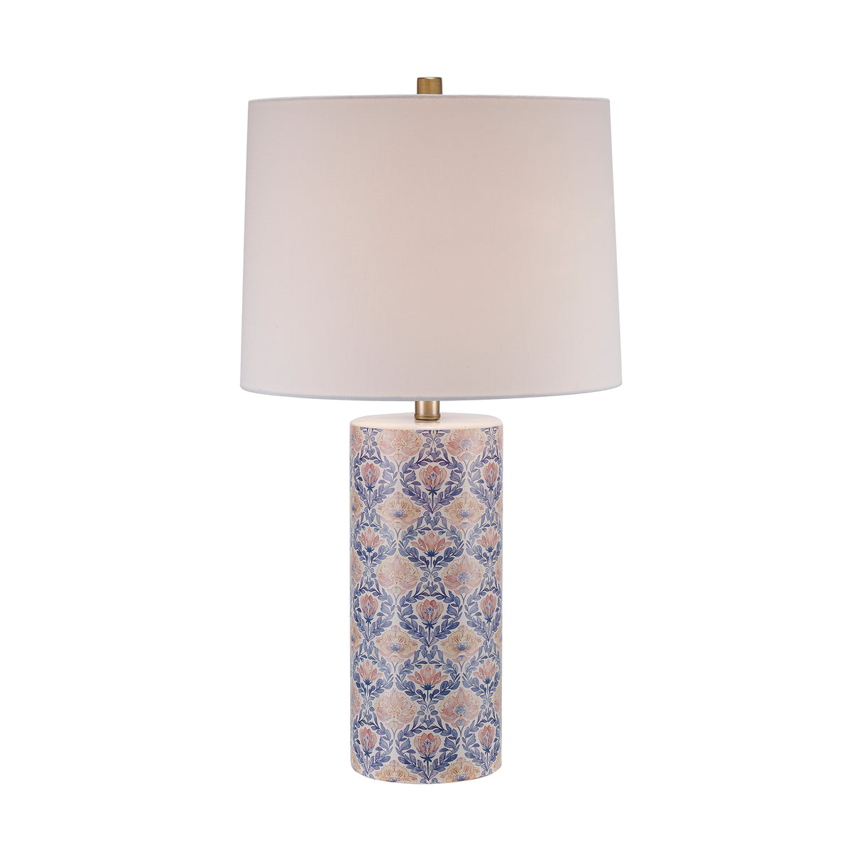 Trans Globe Lighting RTL-9235 BL-FW Waterston blue flowers ceramic table lamp