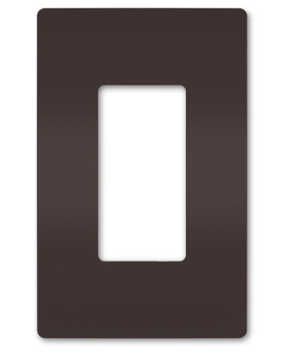 Wattstopper RWP26 RADIANT® 1-Gang Screwless Wall Plate, Brown