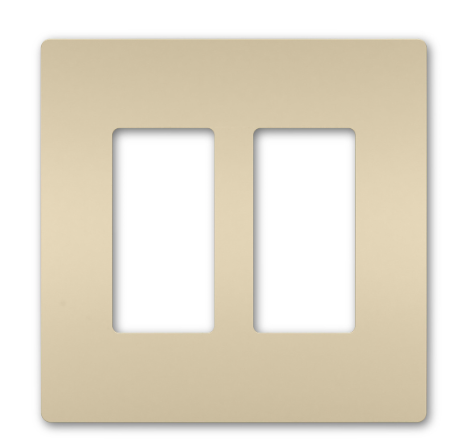 Wattstopper RWP262I RADIANT® 2-Gang Screwless Wall Plate, Ivory
