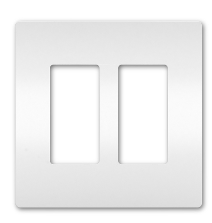 Wattstopper RWP262W RADIANT® 2-Gang Screwless Wall Plate, White