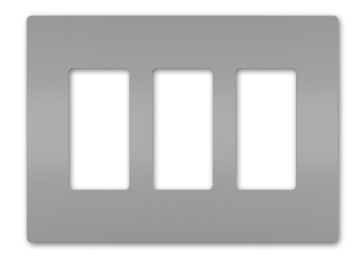 Wattstopper RWP263GRY RADIANT® 3-Gang Screwless Wall Plate, Gray
