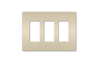 Wattstopper RWP263LA Radiant 3-Gang Screwless Wallplate, Light Almond Finish