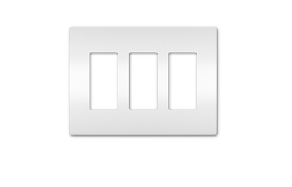 Wattstopper RWP263W Radiant 3-Gang Screwless Wallplate, White Finish