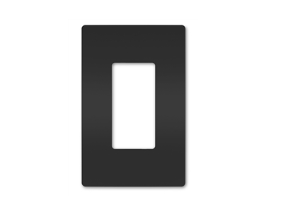 Wattstopper RWP26BK Radiant 1-Gang Screwless Wallplate, Black