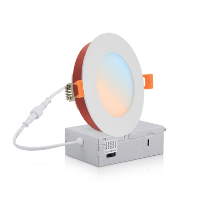 4" LED 2-Hour Fire Rated Round Canless 5CCT Recessed LED Downlight