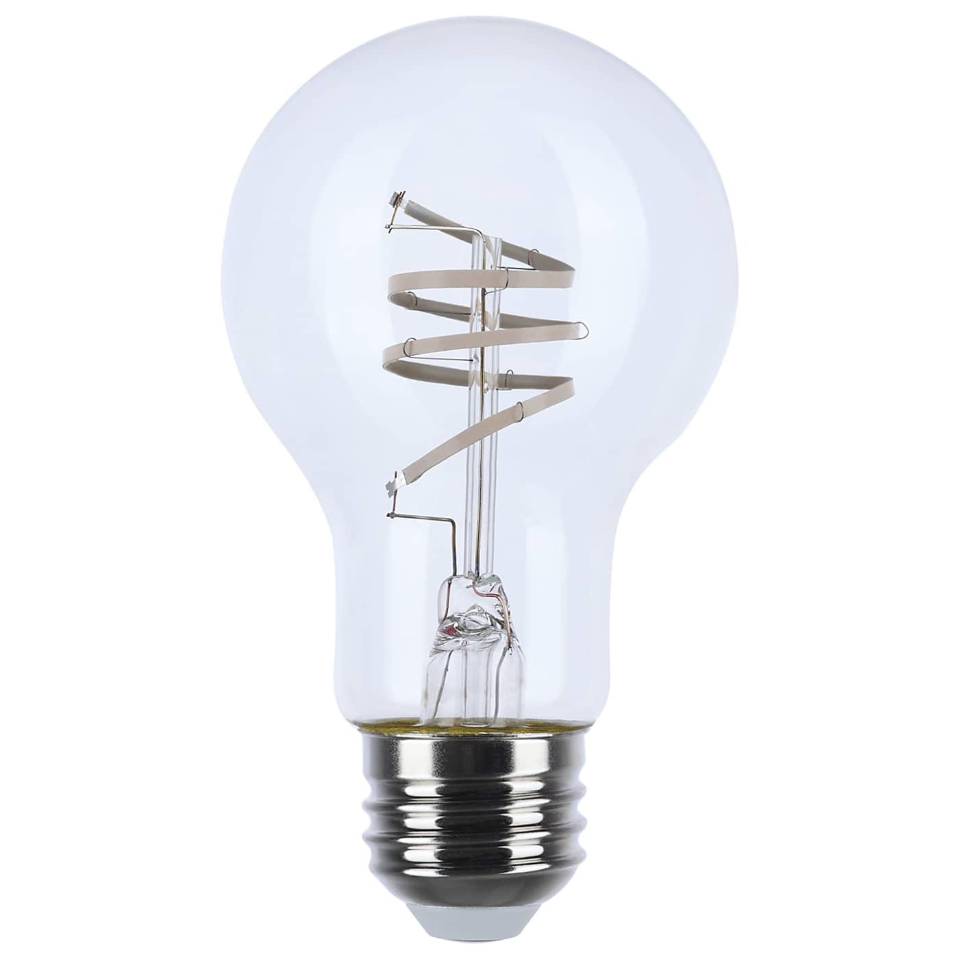 SATCO S10521 6W LED A19 Flex Gray Coil Filament 2700K Clear Glass Bulb