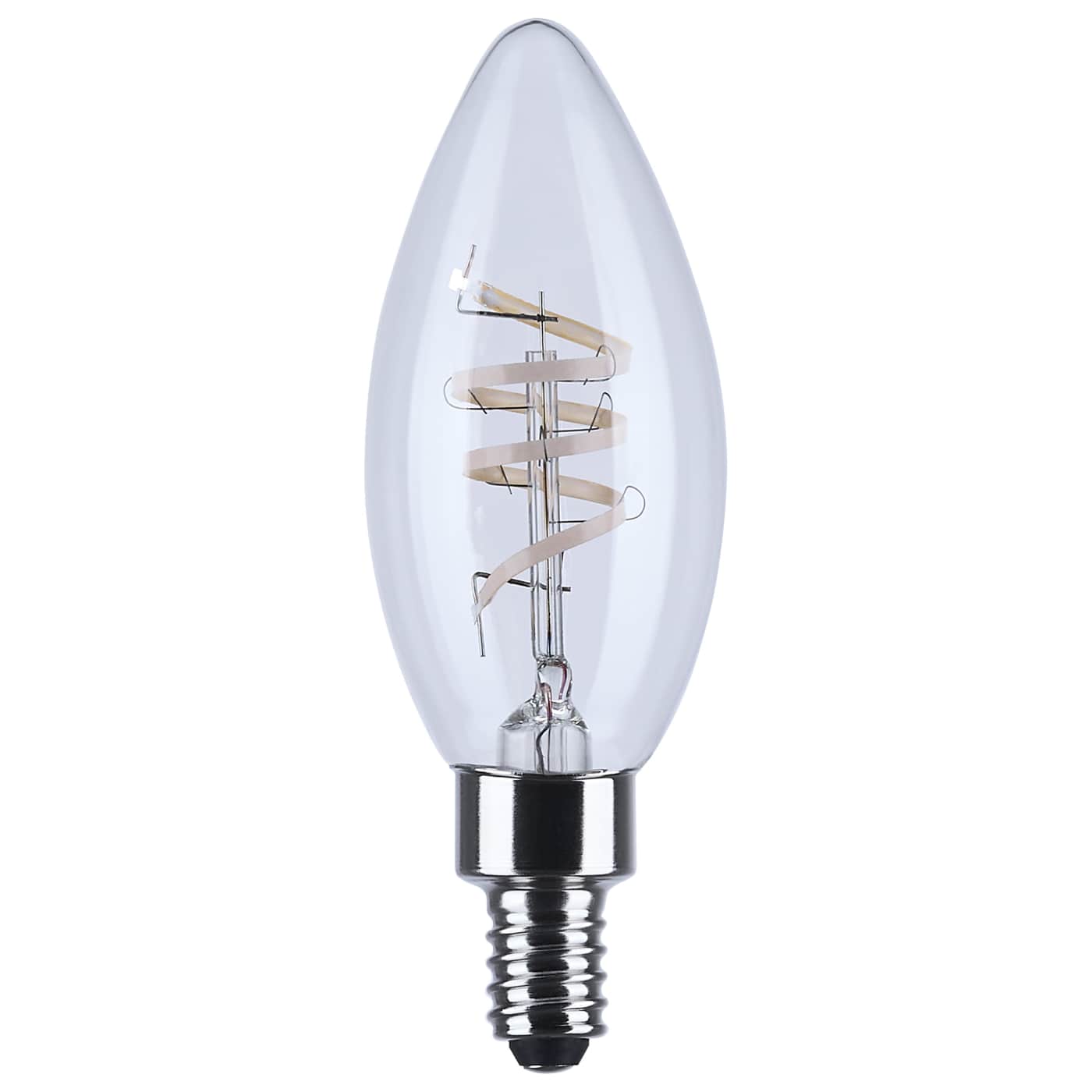 SATCO S10523R1 Reminiscent 4W B11 LED Filament Bulb E12 Base 2700K Clear Glass