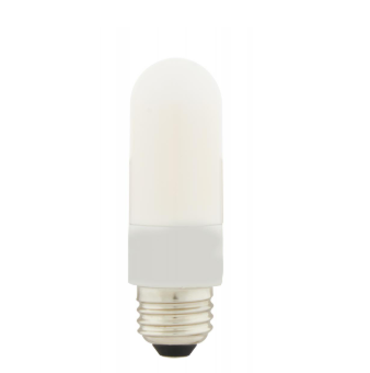 SATCO S11218 8 Watt T10 LED; Frosted; Medium base; 3000K; High Lumen; 120 Volt; Non-Dimmable; Carded Light Bulb