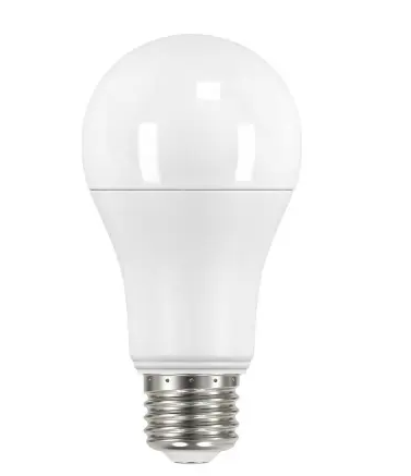 SATCO S11455 LED A19 Bulb, Dimmable, E26, Wattage 13W, Lumens 1100 lm, Voltage 120V, Color Temperature 3000K, Frosted - 4 Pack