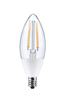 SATCO S11478 5 Watt B11; Dusk to Dawn LED; 5000K; Candelabra Base; 120 Volt; 90 CRI; With Photocell Light Bulb