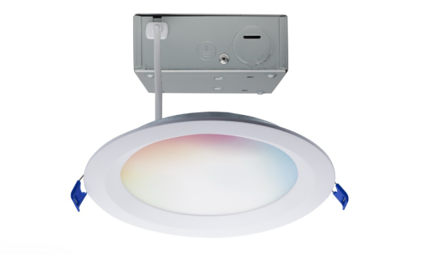 SATCO S11566 Starfish Smart LED Regressed Downlight - 6IN Round - 12W - Tunable White and RGB - 120V - White Finish