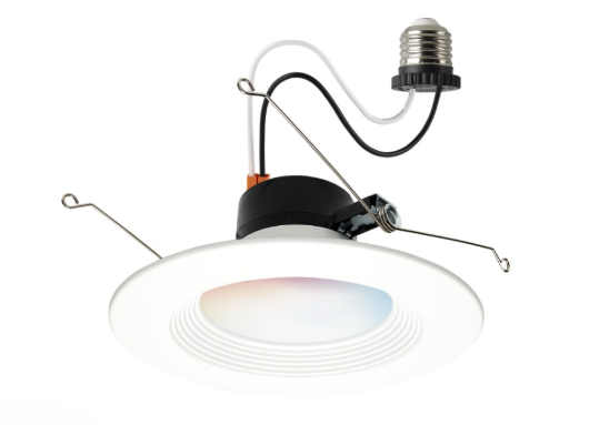 SATCO S11570 Starfish Smart LED Retrofit Downlight - 5-6IN Round - 13W - Tunable White and RGB - 120V - White Finish