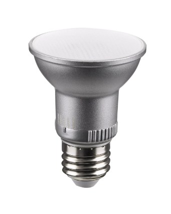 SATCO S11580 5.5 Watt PAR20 LED; Medium Base; Silver Finish; CCT Selectable; 120 Volt; 25 Degree Beam Angle Light Bulb