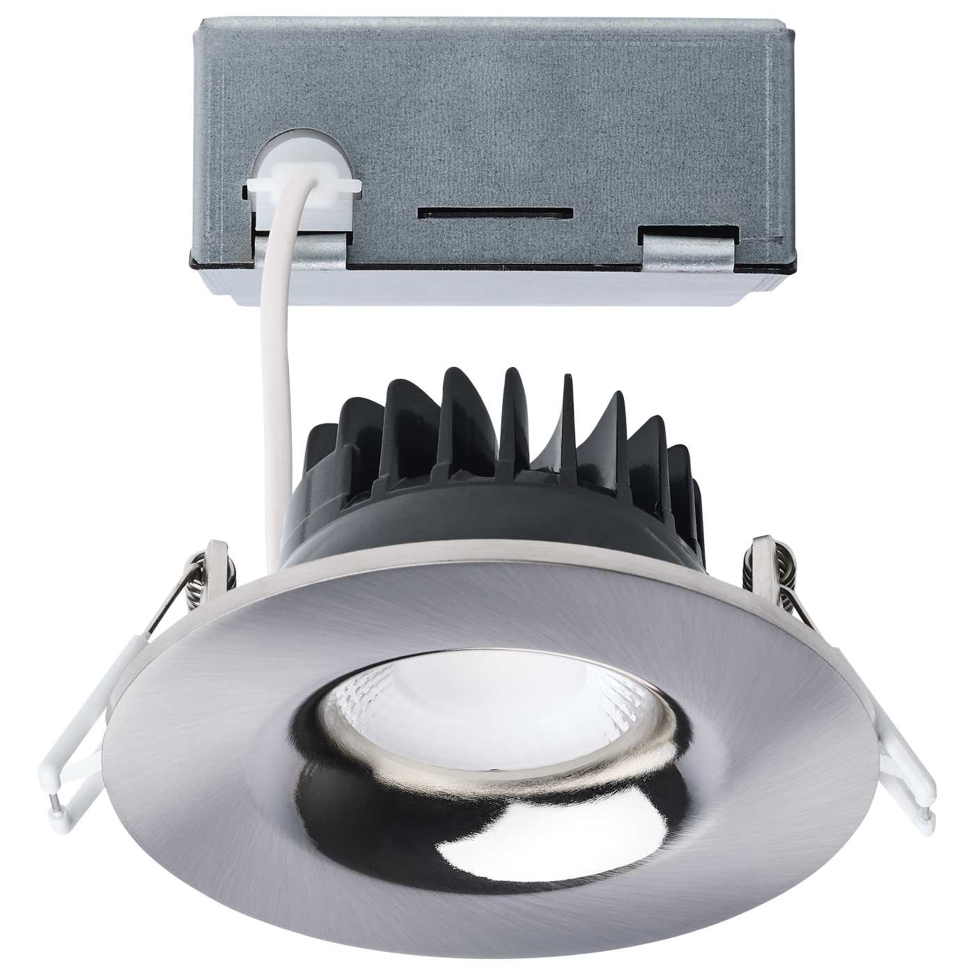 Satco S11632R1 ColorQuick 10W LED Integrated Recessed Downlight Brushed Nickel Round CCT Selectable