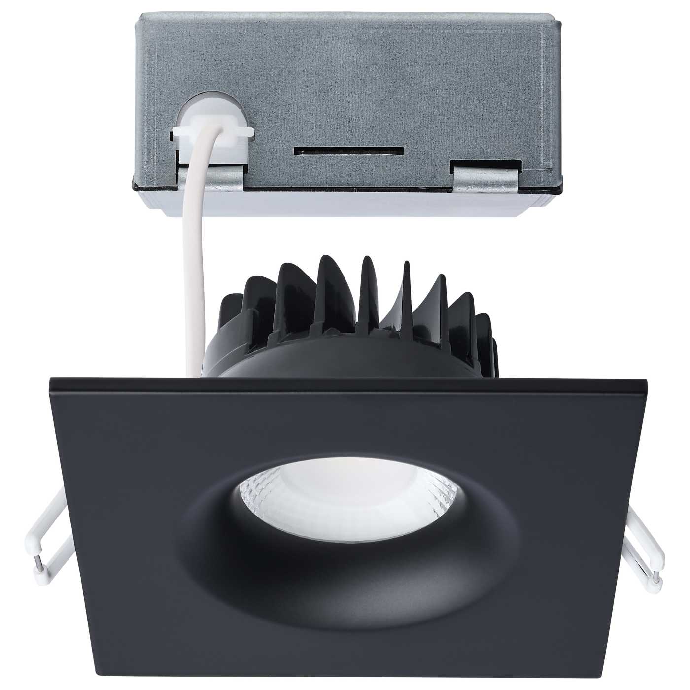 Satco S11634R1 ColorQuick 10W LED Integrated Recessed Downlight Black Square CCT Selectable
