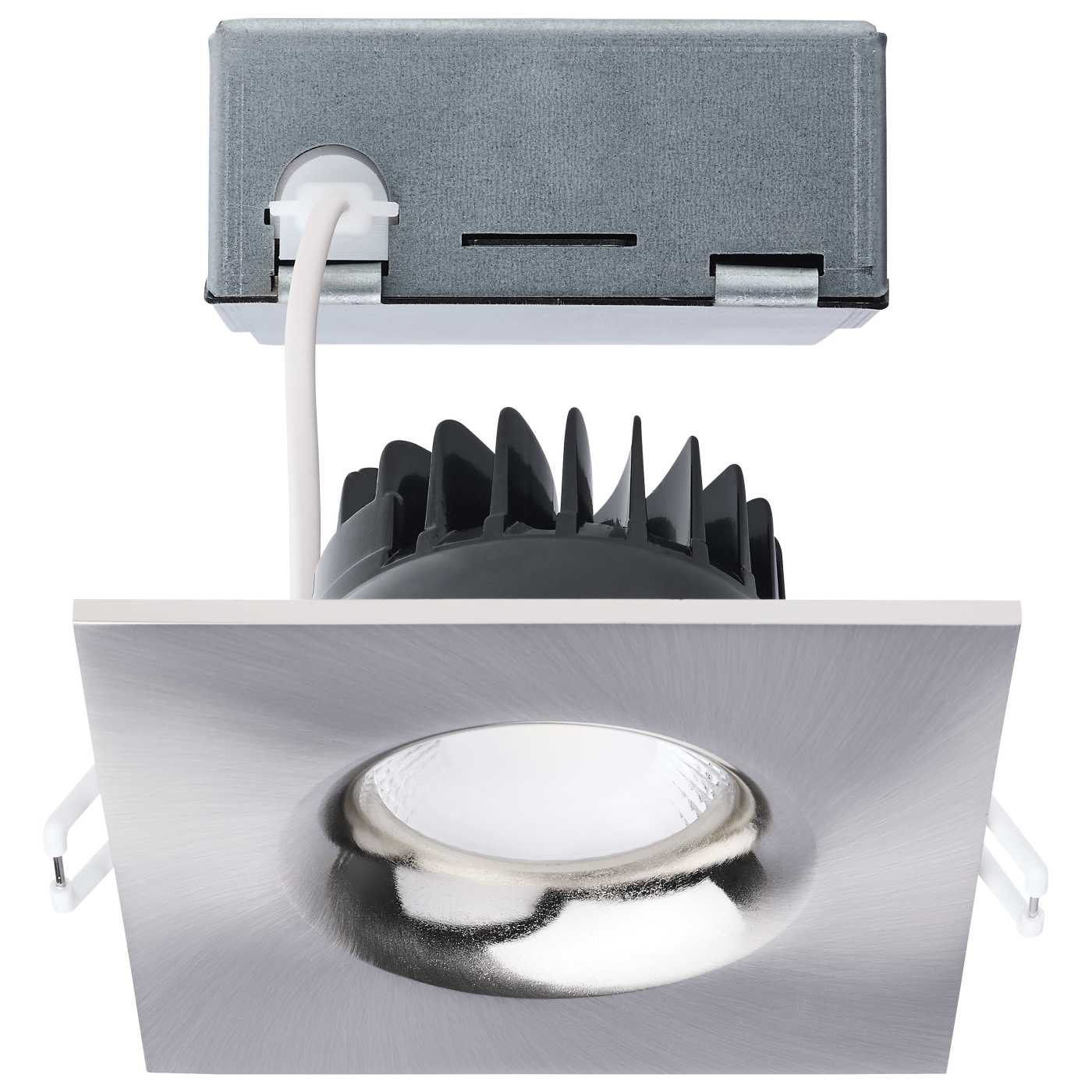 Satco S11635R1 ColorQuick 10W LED Integrated Recessed Downlight Brushed Nickel Square CCT Selectable