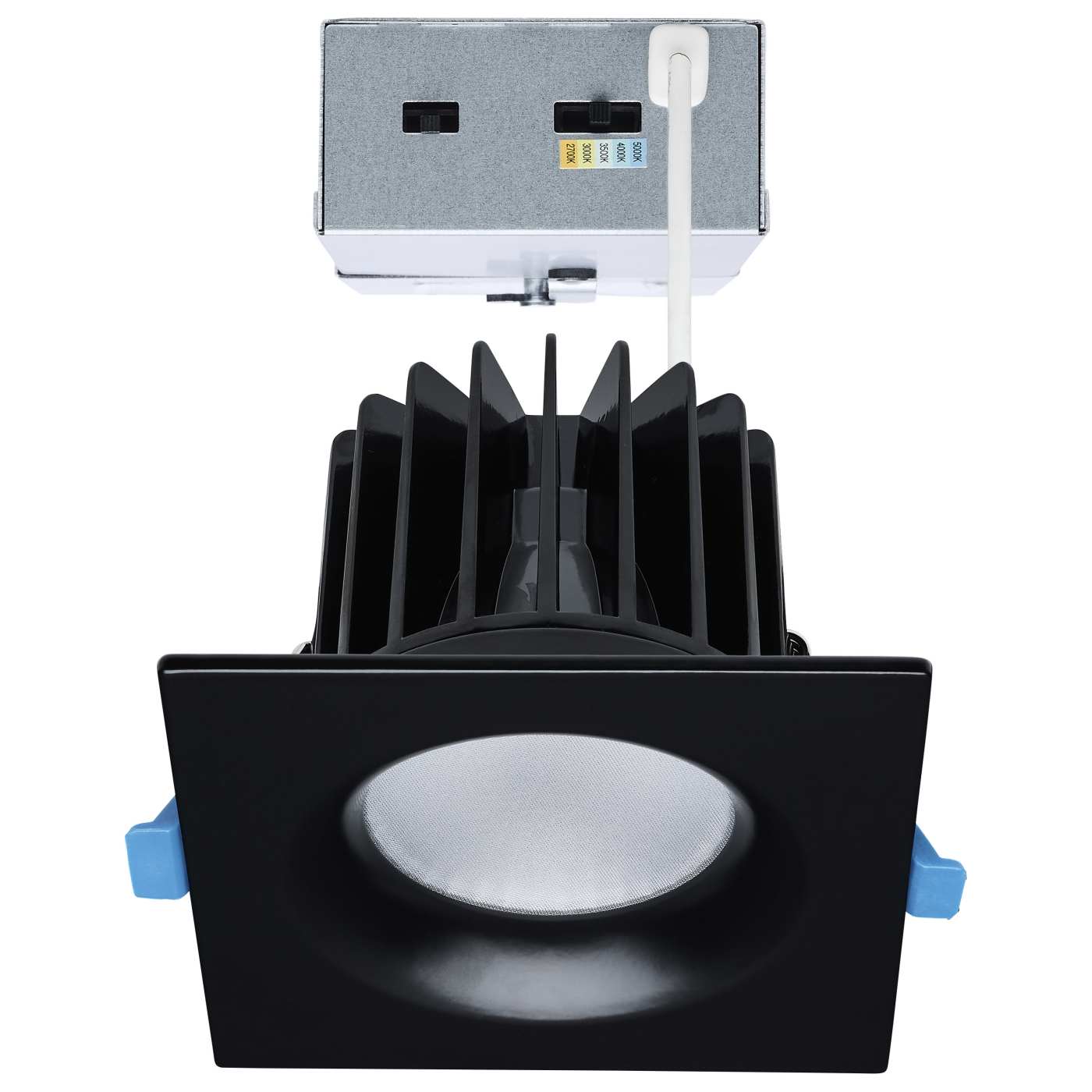 Satco S11674 ColorQuick 16/20/24W LED CCT Selectable 4.8" Square Black Recessed Downlight
