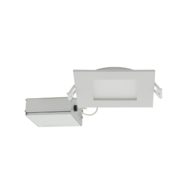 SATCO S11829 10 Watt; LED Direct Wire Downlight; Edge-lit; 4 inch; CCT Selectable; 120 volt; Dimmable; Square; Remote Driver
