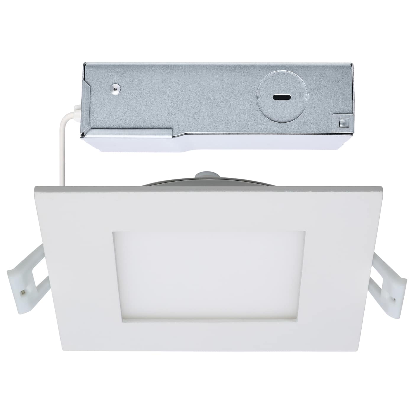 Satco S11829R1 ColorQuick Integrated LED Recessed Ceiling Light - Square - CCT: Selectable - Finish: White