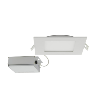 SATCO S11830 12 Watt; LED Direct Wire Downlight; Edge-lit; 6 inch; CCT Selectable; 120 volt; Dimmable; Square; Remote Driver