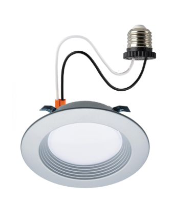 SATCO S11833R1 6.7 Watt; LED Downlight Retrofit; 4 Inch; CCT Selectable; 120 Volts; Brushed Nickel Finish