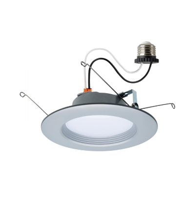 SATCO S11836R1 9 Watt; LED Downlight Retrofit; 5-6 Inch; CCT Selectable; 120 Volts; Brushed Nickel Finish