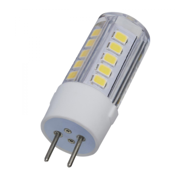 SATCO S12125 4.5 Watt Mini LED; GY6.35 Base; 5000K; Clear Finish; 12 Volt Light Bulb