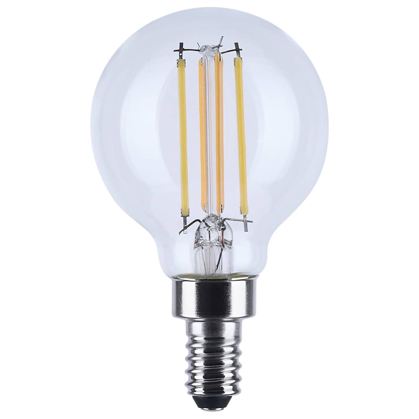 Satco S12161 ColorQuick 4.5W LED G16.5 Filament Dim-to-Warm 3000K–2000K E12