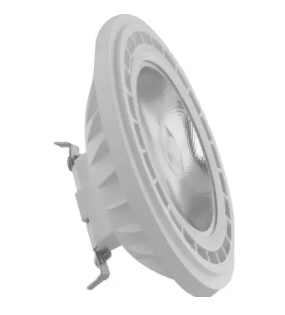 SATCO S12245 LED AR111 COB Floodlight Bulb, G53, Wattage 7W, Lumens 600 lm, Voltage 12V, Color Temperature 3000K, White