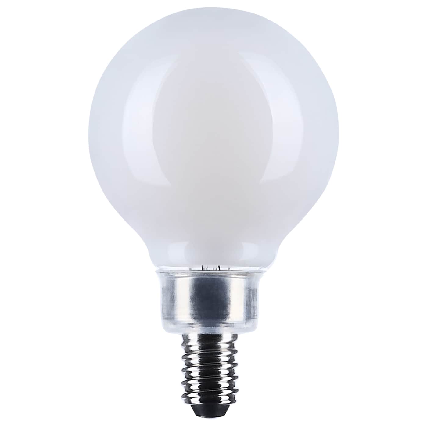 Satco S12474 Lumos LED E12 Candelabra 4.5 watt LED Filament- CCT: 3000K - Finish: White