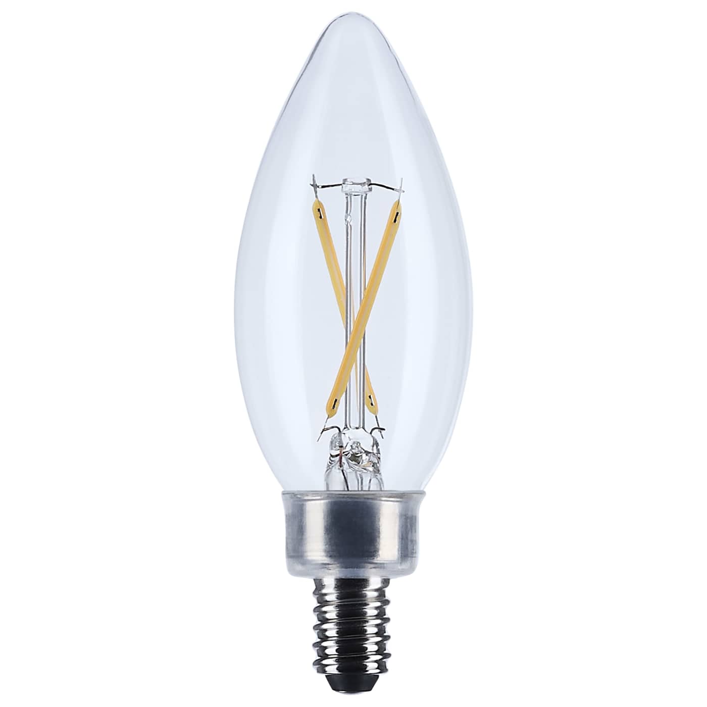 Satco S12490 Lumos 3W B11 LED Filament 3000K E12 Candelabra Clear