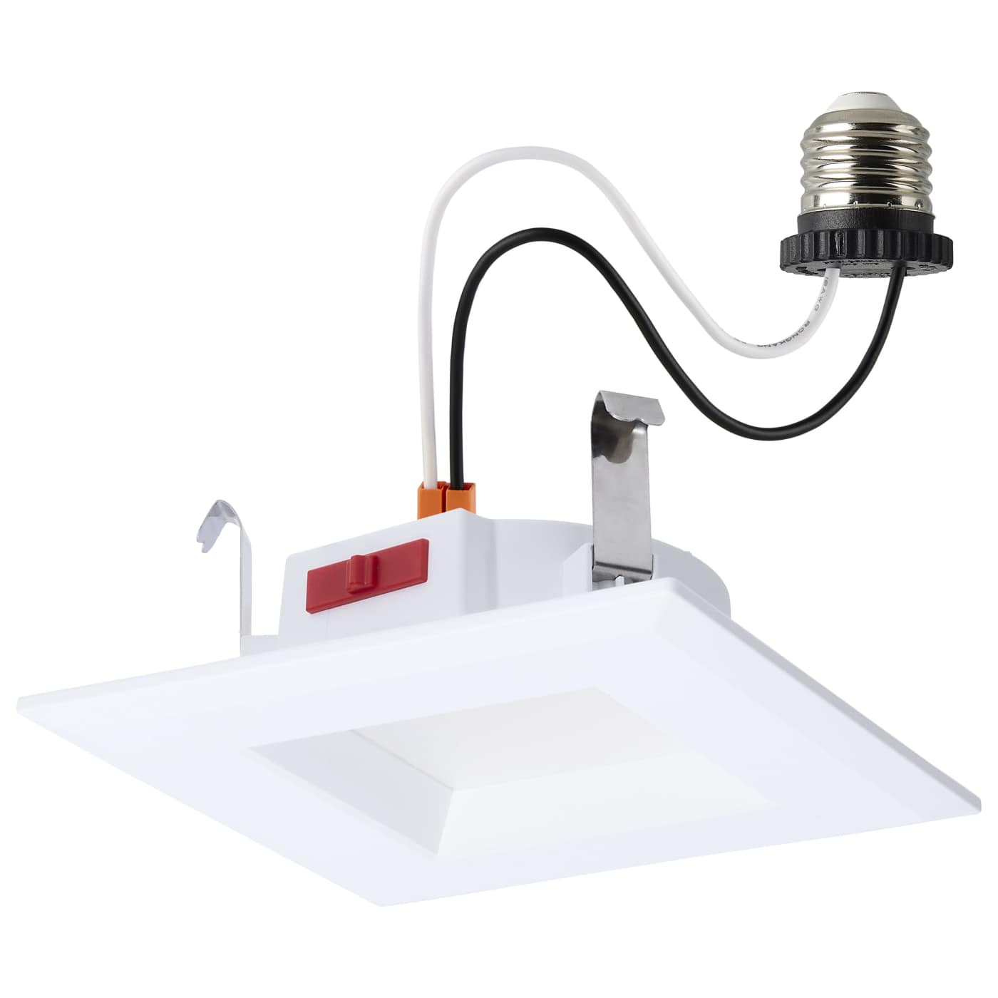 Satco S12601 Color Quick Integrated LED Recessed Ceiling Light - Square - 5CCT - Finish: White