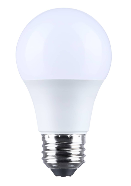 SATCO S14329 12W LED A19 Bulb, 5000K Natural Light, Medium Base, Plastic, 120V, 1-Pack