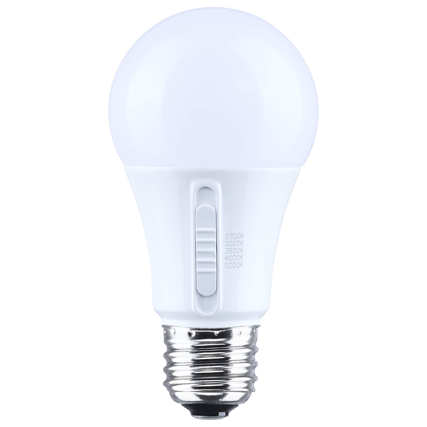 Satco S14407 LED A19 Medium Base Plastic Lamp - Selectable CCT - Wattage: 9W - Lumens: 800L - 1-Pack