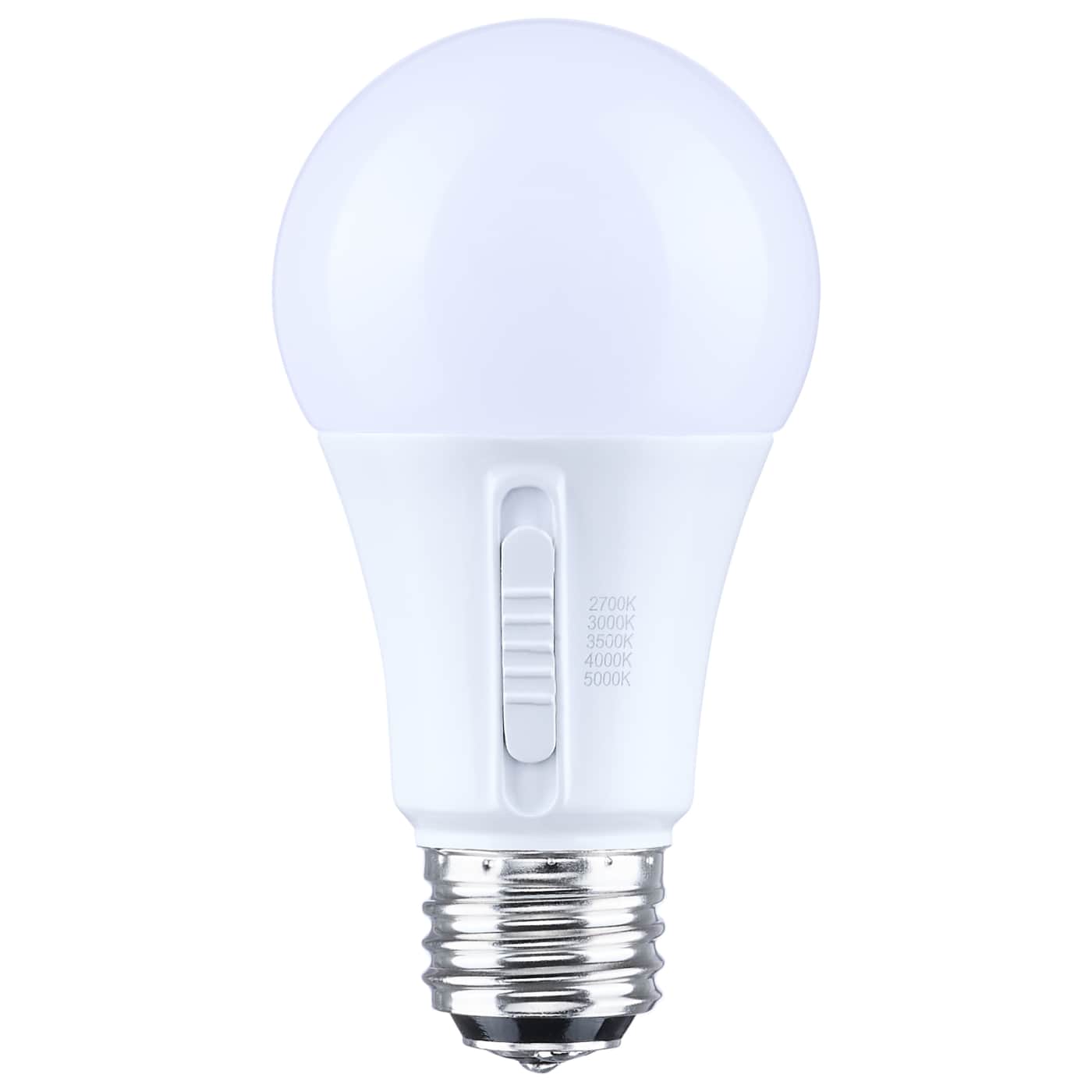 Satco S14410 LED A19 Medium Base Plastic Lamp - Selectable CCT - Wattage: 15W - Lumens: 1600L - 1-Pack