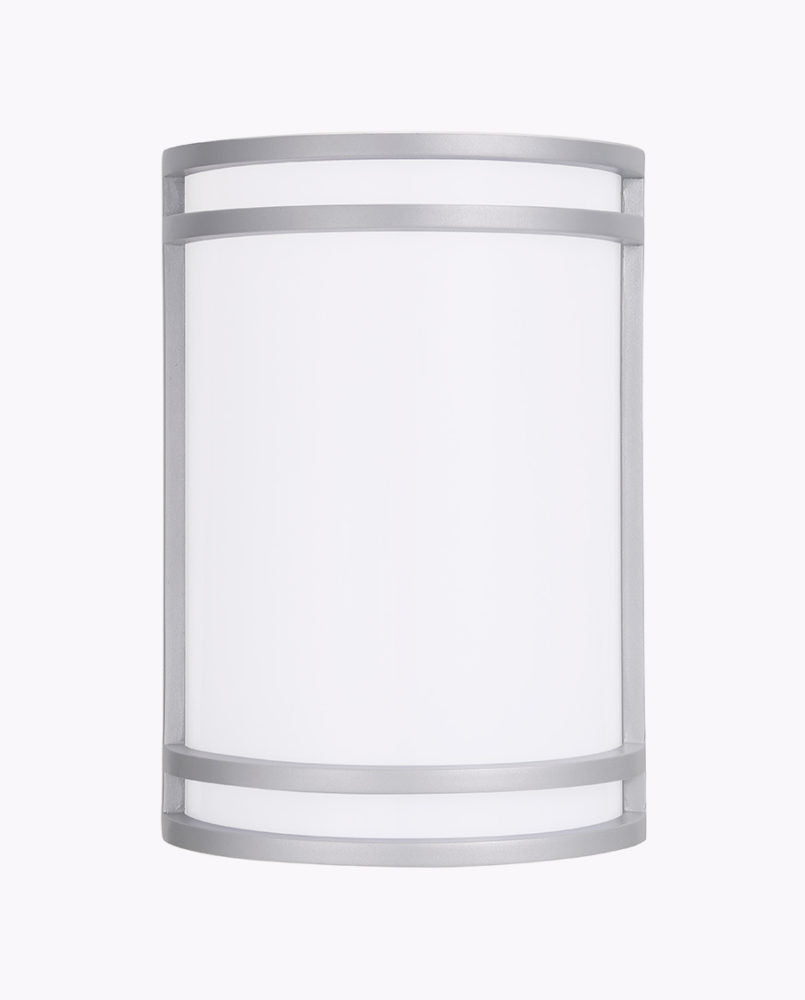 Cyber Tech Lighting S15WSAT/NS-LED 10-Inch 15W Outdoor Wet Location Wall Sconce, Nickel Satin Finish, Selectable Color Temp. 3000K/4000K/5000K, Dimmable, 800 Lumens