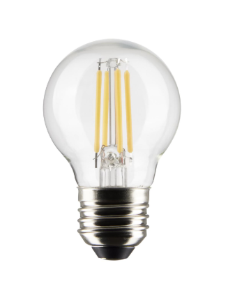 SATCO S21217 4 Watt G16.5 LED; Clear; Medium base; 90 CRI; 4000K; 120 Volt Light Bulb