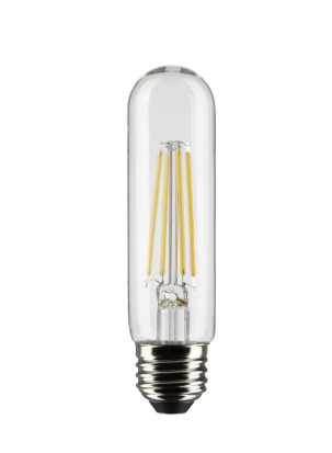 SATCO S21351 8 Watt T10 LED; Clear; Medium base; 90 CRI; 3000K; 120 Volt Light Bulb