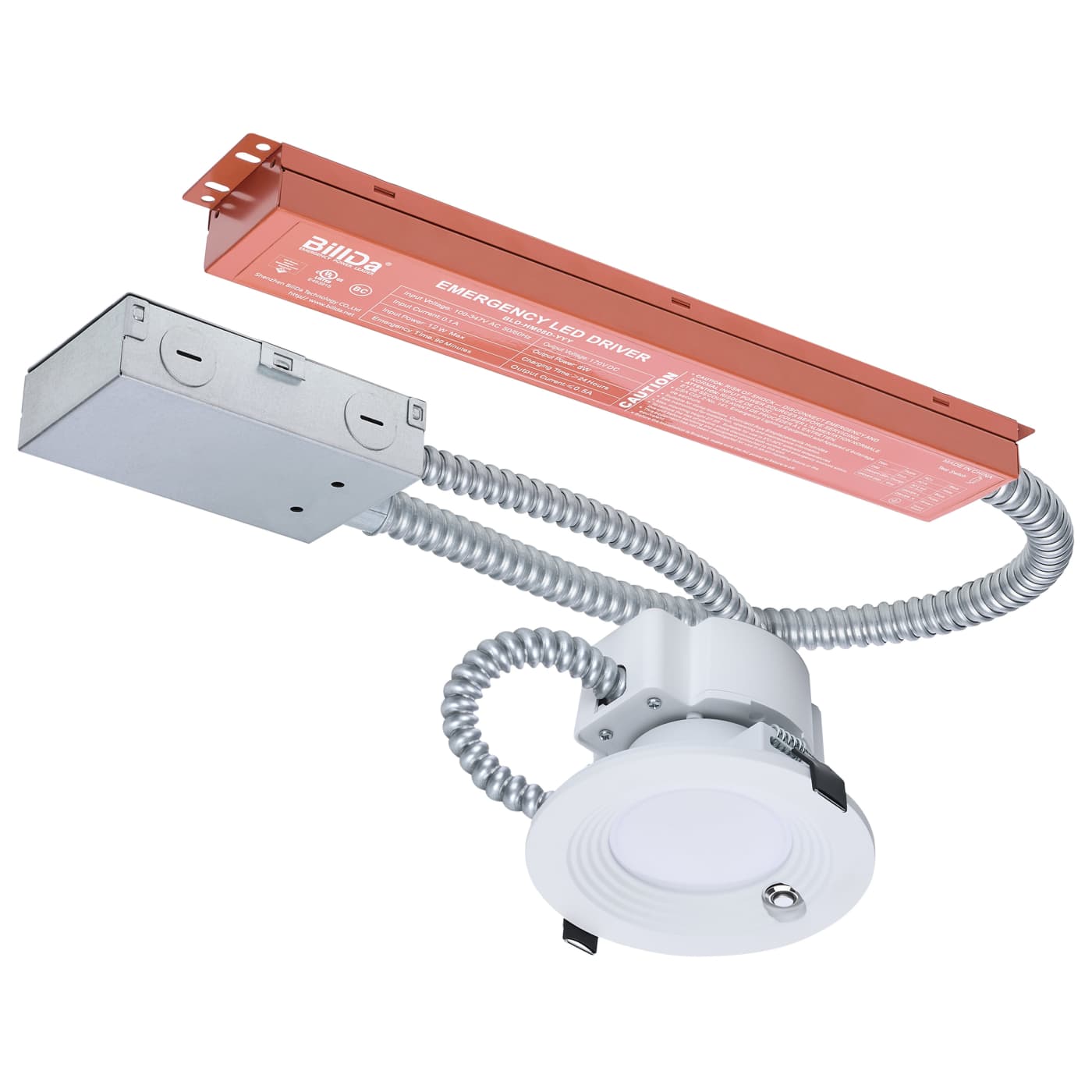Satco S21605 6-Inch LED Emergency Downlight 20.5W 5CCT Dual Dimming 120–347V