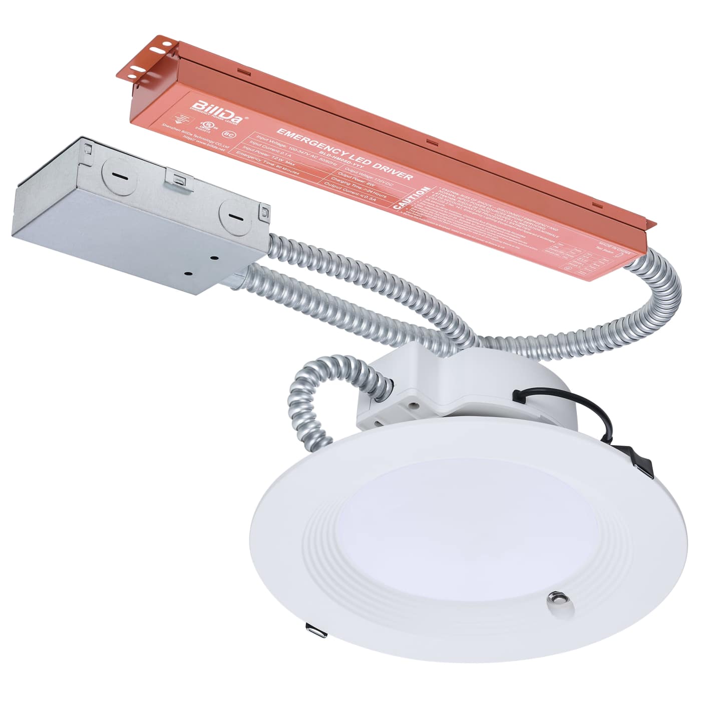 Satco S21606 8-Inch LED Emergency Downlight 28W 5CCT Dual Dimming 120–347V