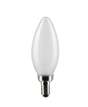 SATCO S21818 3 Watt B11 LED; Frosted; Candelabra Base; 2700K; 200 Lumens; 120 Volt; 2-Pack Light Bulb