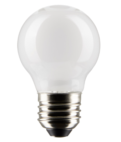 SATCO S21878 4.5 Watt G16.5 LED; White; Medium Base; 5000K; 120 Volt; 2-Card Light Bulb