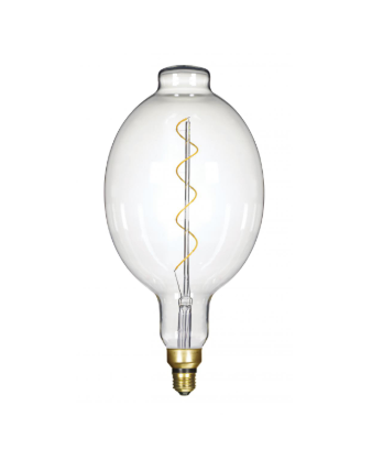 SATCO S22432 4 Watt BT56 LED vintage style; Clear; 25000 Average rated hours; Medium Base; 120 Volt Light Bulb