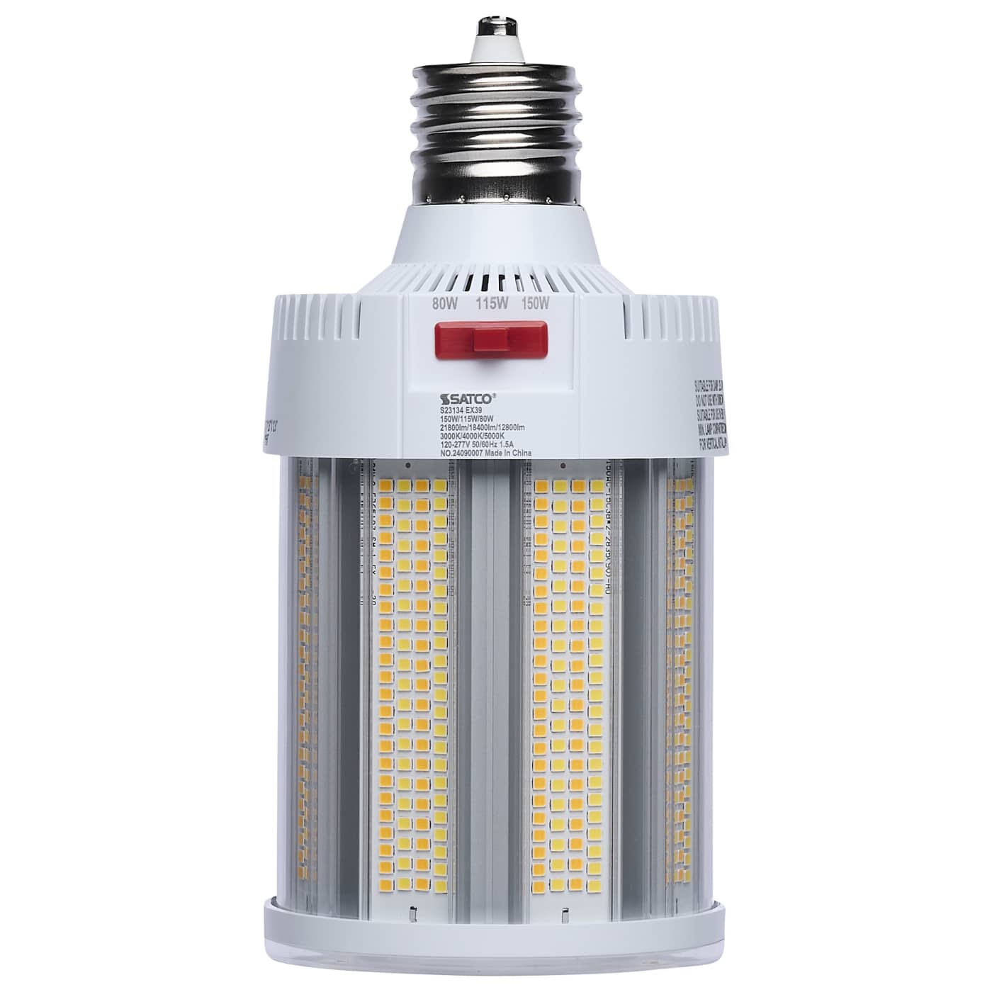 Satco S23134 LED EX39 Mogul 150W 3000K/4000K/5000K HID Replacement Corncob Lamp