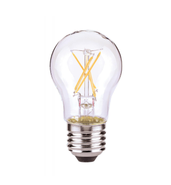 SATCO S28615 5 Watt A15 LED; Clear; Medium base; 2700K; 120 Volt; Carded Light Bulb