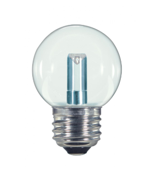 SATCO S9158 1.4 Watt LED; G16 1/2; Clear; 2700K; Medium base; 120 Volt; Carded Light Bulb