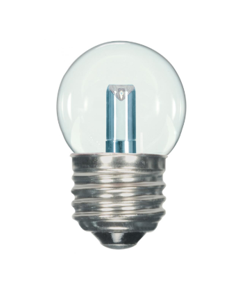 SATCO S9160 1.2 Watt LED; S11; Clear; 2700K; Medium base; 120 Volt; Carded Light Bulb