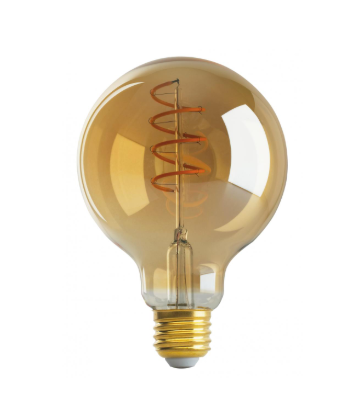 SATCO S9968 4.5 Watt G30 LED; Amber; Medium base; 2000K; 240 Lumens; 120 Volt Light Bulb