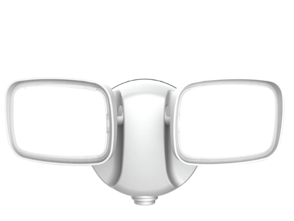 Feit Electric S9DFL/CCT/WH/AG 9 in. 28W Tunable White Dual Head Smart Security Flood Light in White with Alexa Google Multi Color Temperature Wattage 28W, Voltage 120V Pack 1