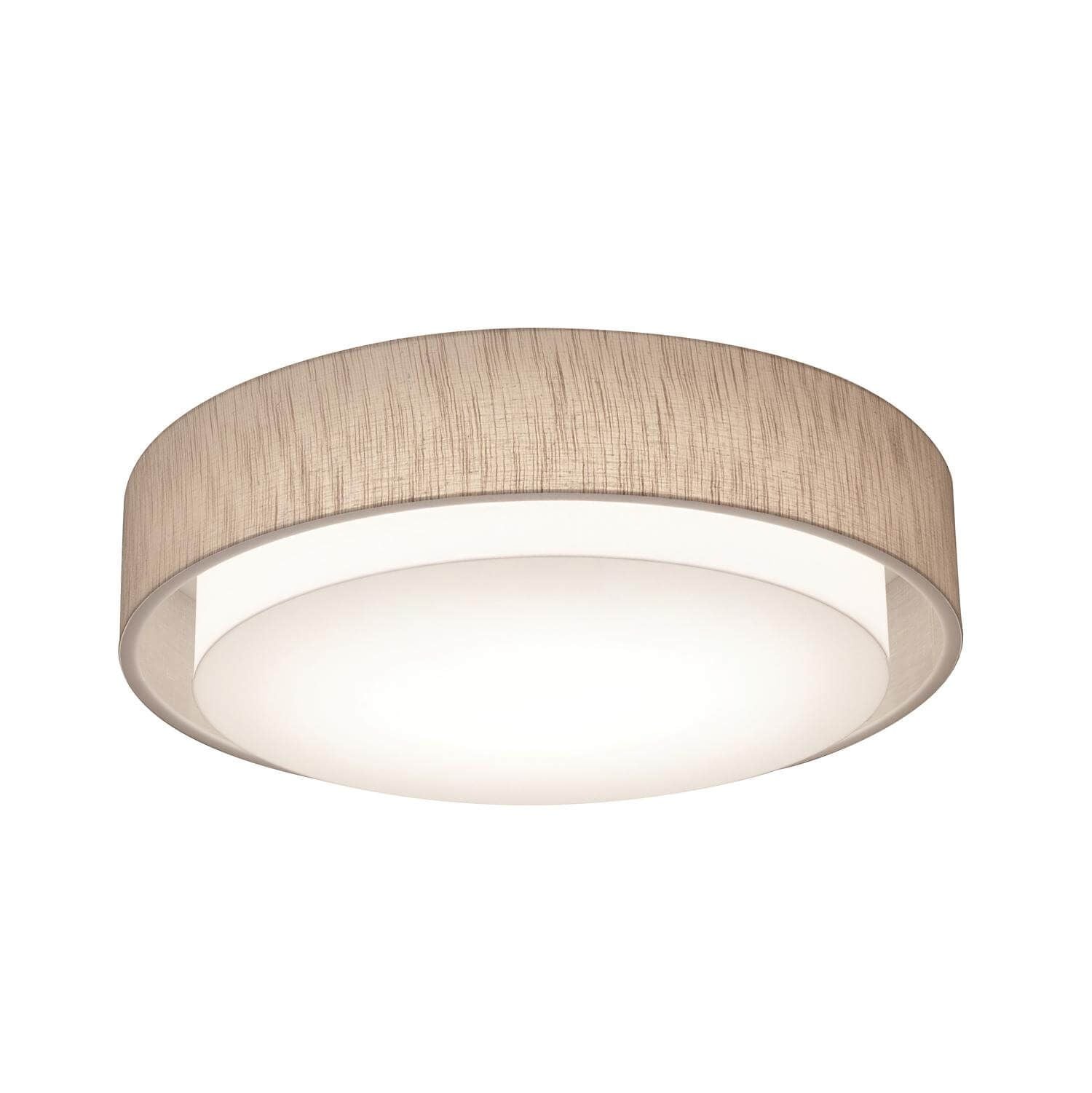 AFX Lighting SAF2332MB-JT Sanibel 3 Light 23 Inch Drum Flush Mount In Jute With White Acrylic Diffuser